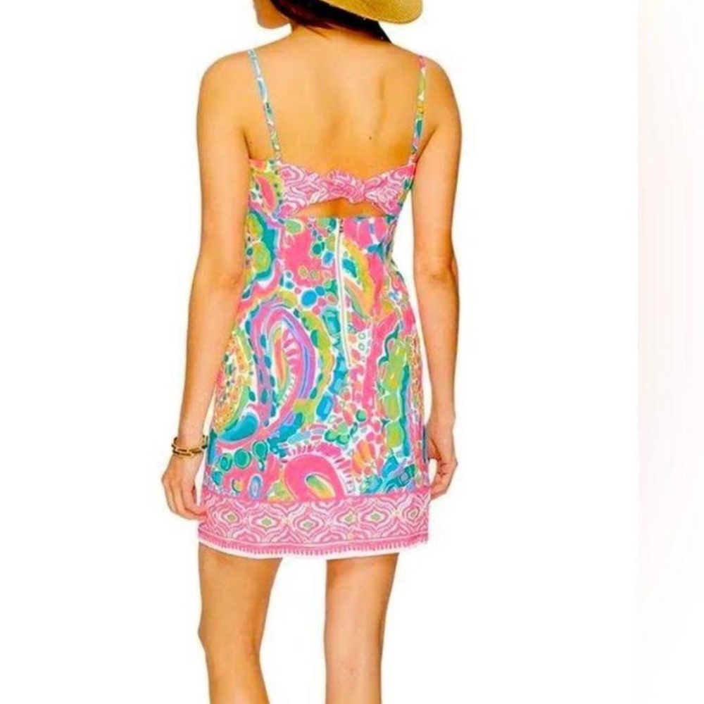 Lilly Pulitzer Shelli Stretch Shift Come Out Of Your Shell Tie-Back Dress - Picture 2 of 8